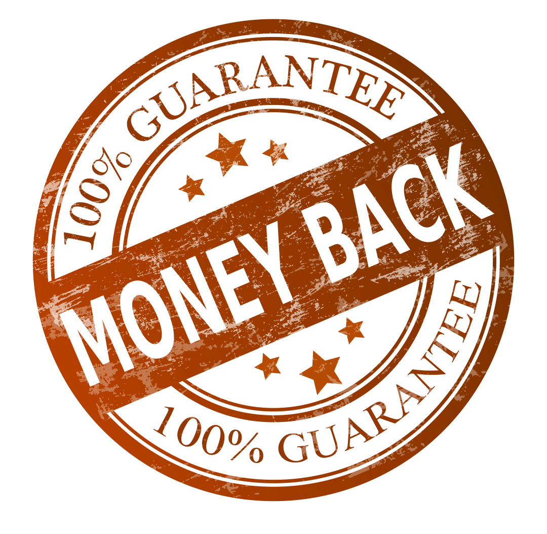 100% money back guarantee seal